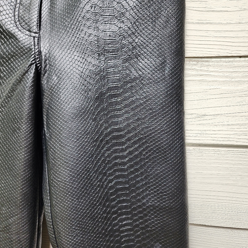 New Aritzia Wilfred The Melina Vegan Leather Pant Black Python - Picture 6 of 11